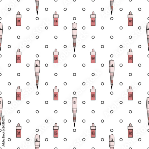 Vector simple pattern of equipment for permanent make-up. Used for backgrounds on the site, business cards, wallpaper