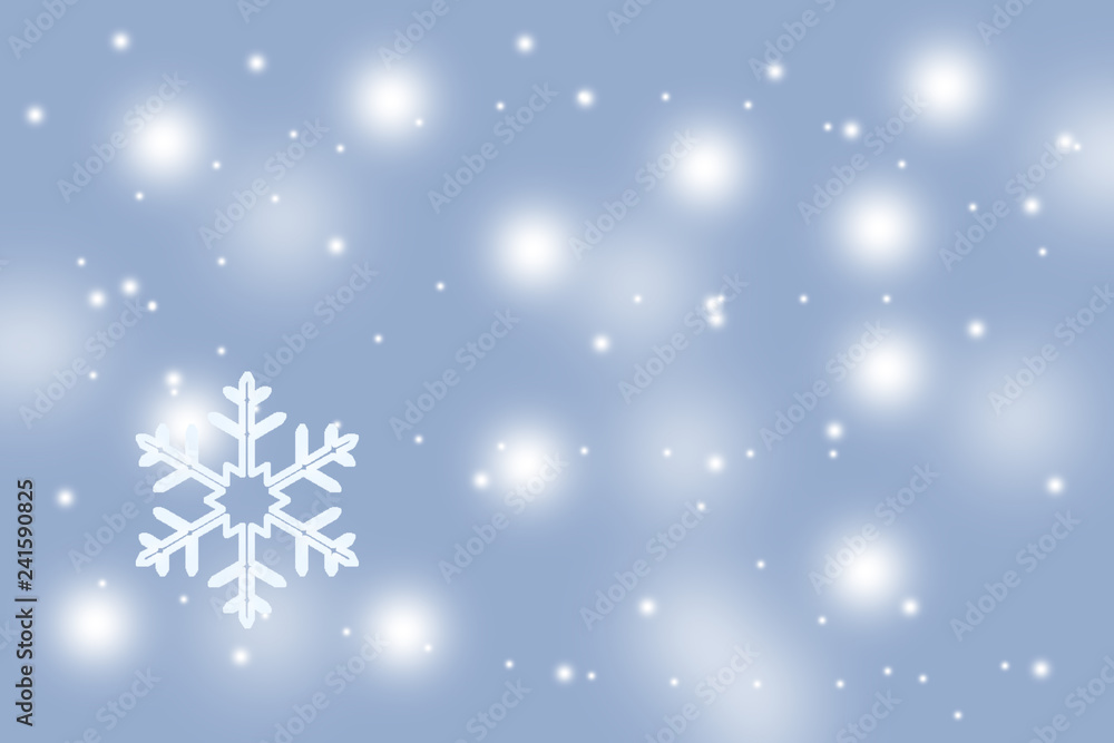 雪の結晶と降る雪 雪の結晶と降る雪