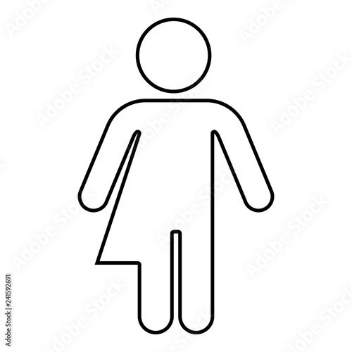 Symbol concept of gender loyalty Transvestite concept Homosexual icon black color vector illustration flat style image