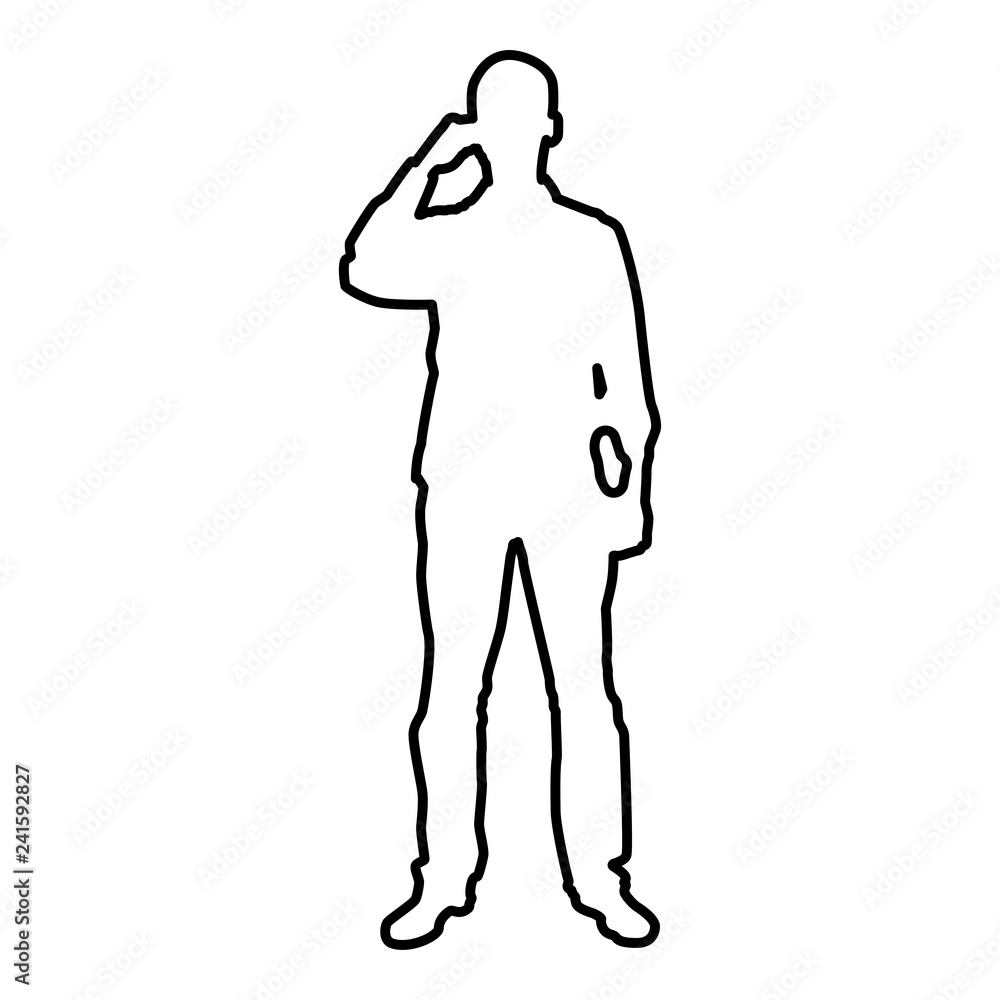 Man drinking from mug standing icon black color vector illustration flat style image