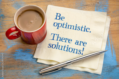 Valokuva Be optimistic. There are solutions.