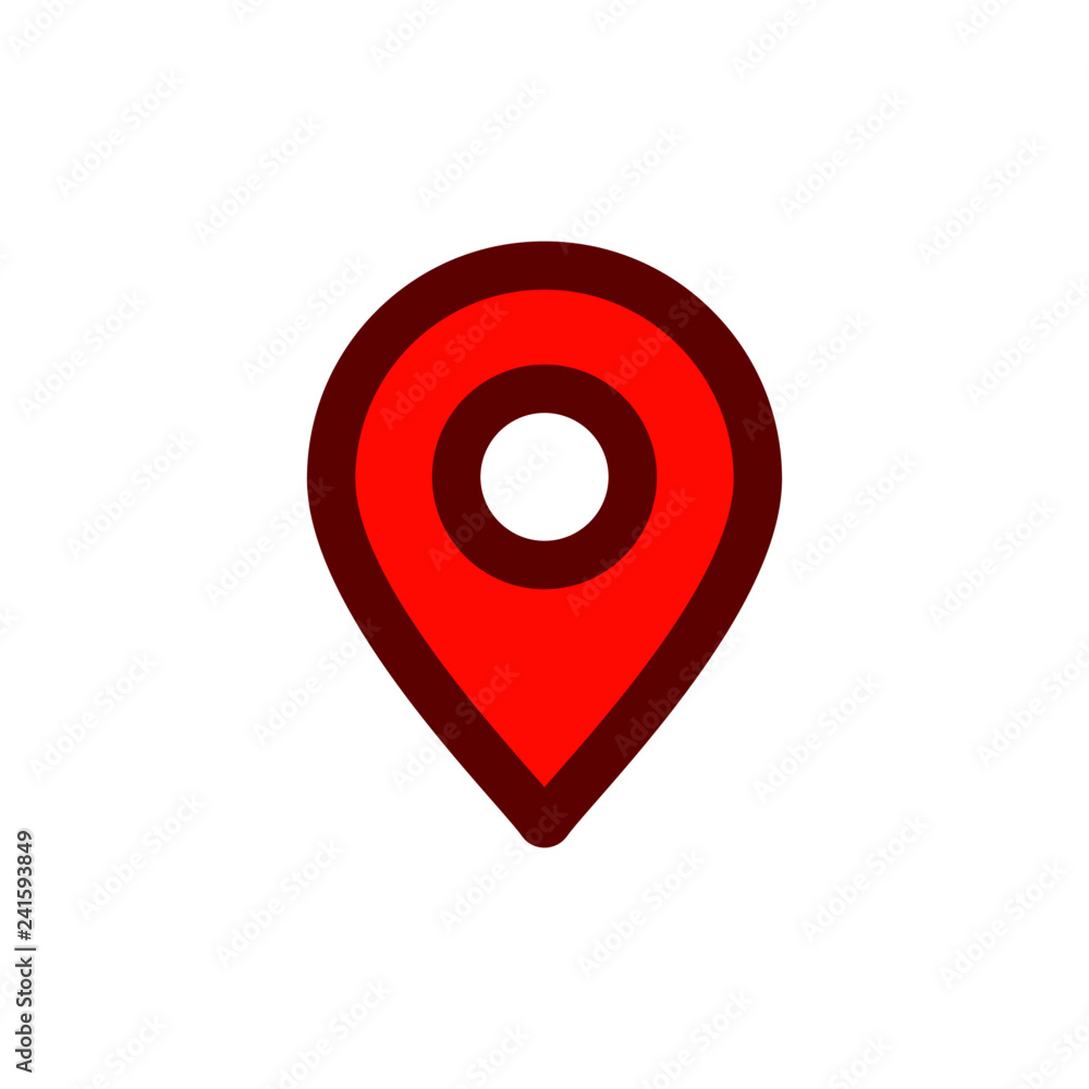 Location map icon, gps pointer mark Location map icon, gps pointer mark