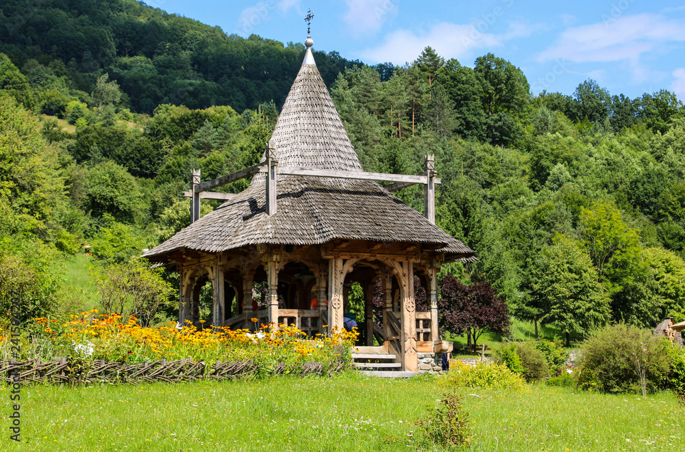 Barsana wooden monastery, Maramures, Romania.