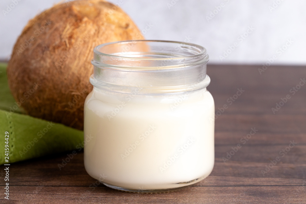 Canning Jar of Solidified Coconut Oil A Healthy Alternative to Vegetable Oils Canning Jar of Solidified Coconut Oil A Healthy Alternative to Vegetable Oils