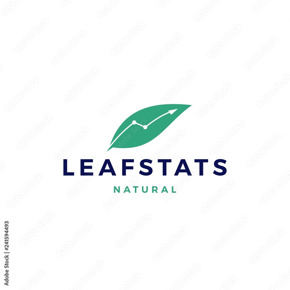 leaf stats statistics chart sprout logo vector icon illustration leaf stats statistics chart sprout logo vector icon illustration