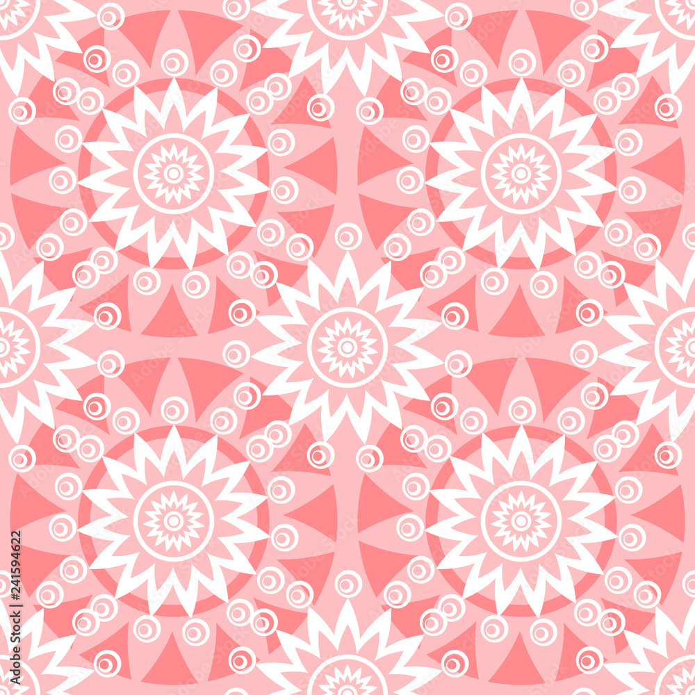 pattern con decorazioni floreali bianche su sfondo rosa pattern con decorazioni floreali bianche su sfondo rosa