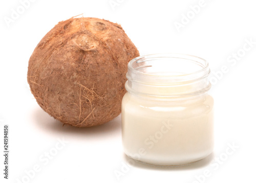 Canning Jar of Solidified Coconut Oil A Healthy Alternative to Vegetable Oils