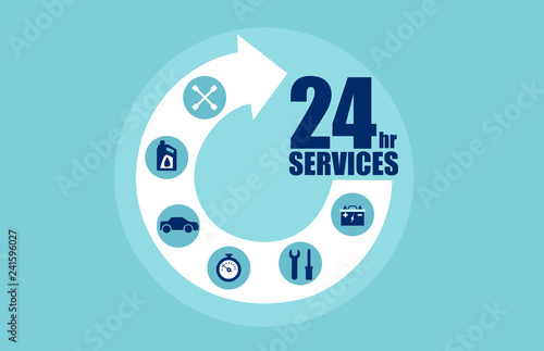 Vector for car services concept