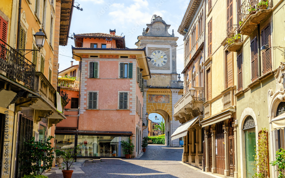 beautiful architecture in Salo town on Lake Garda, Italy