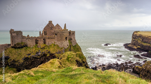 Dunluce castle ruins in Northern Ireland.