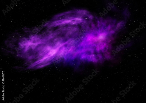 Being shone nebula. 3D rendering