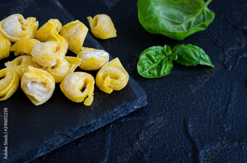 Freshly prepared Italian tortellini