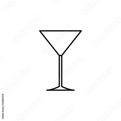Martini glass, table etiquette icon. Can be used for web, logo, mobile app, UI, UX
