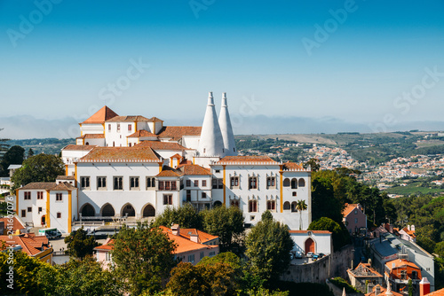The National Palace of Sintra, inhabited for nearly eight centuries by the Portuguese monarchy and its court, Sintra, Portugal
