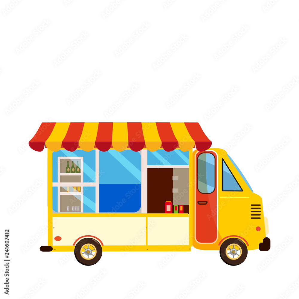 Truck vector template for car branding and advertising isolated on