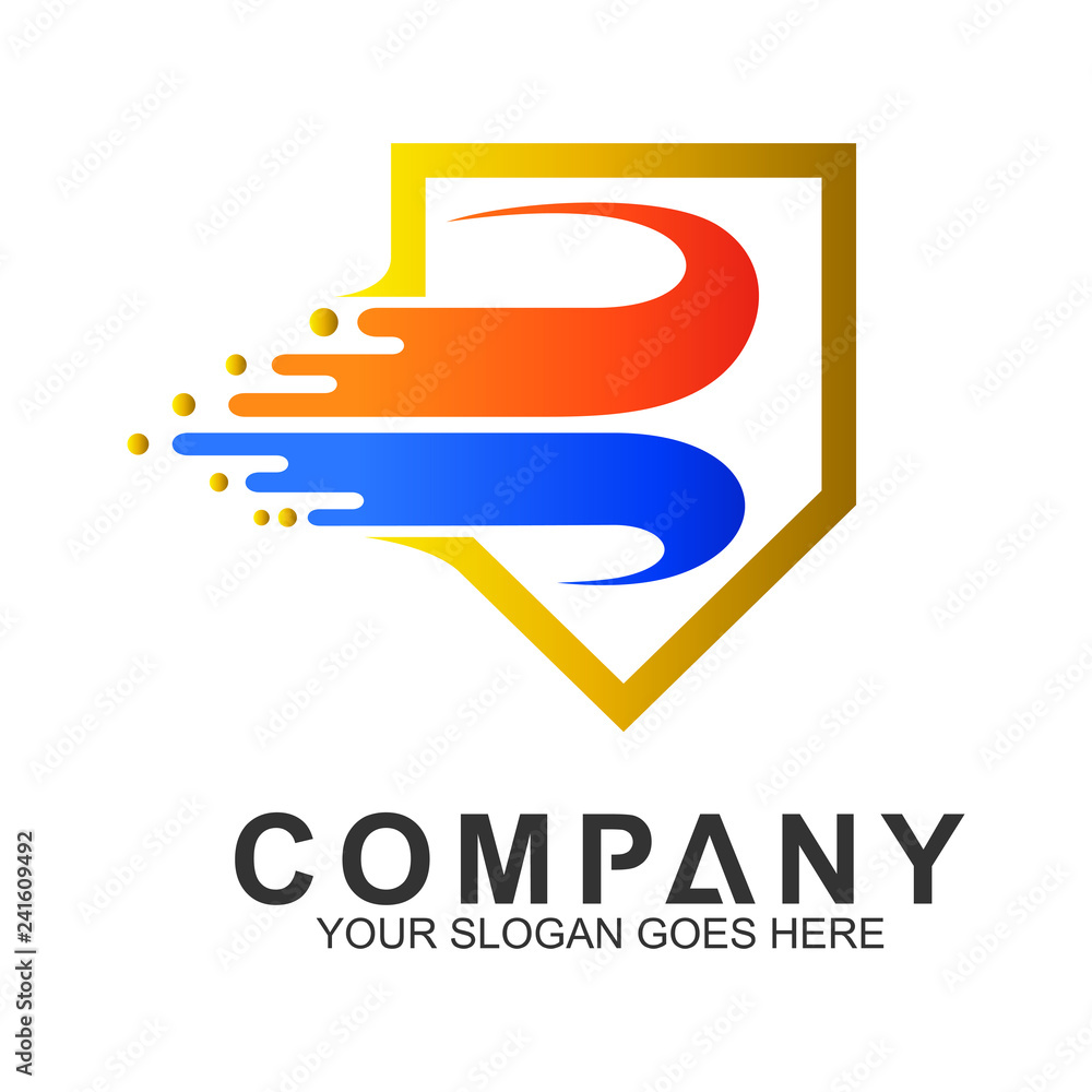 shield letter B logo, shielding vector, sport shield icons shield letter B logo, shielding vector, sport shield icons