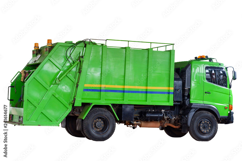 Garbage trucks into waste emptying containers for waste disposal in Thailand, Garbages creates