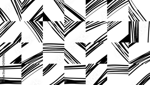 The geometric pattern of lines. Monochrom geometry trendy vector seamless background