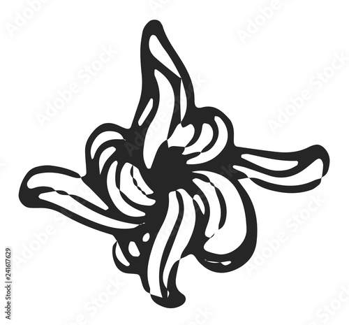 Vintage abstract floral decoration design element #isolated #vector