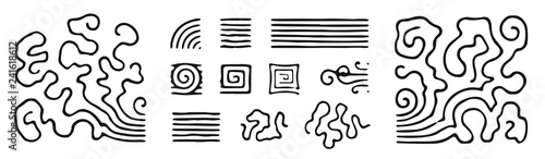 Vintage calligraphic decoration design elements set #isolated #vector