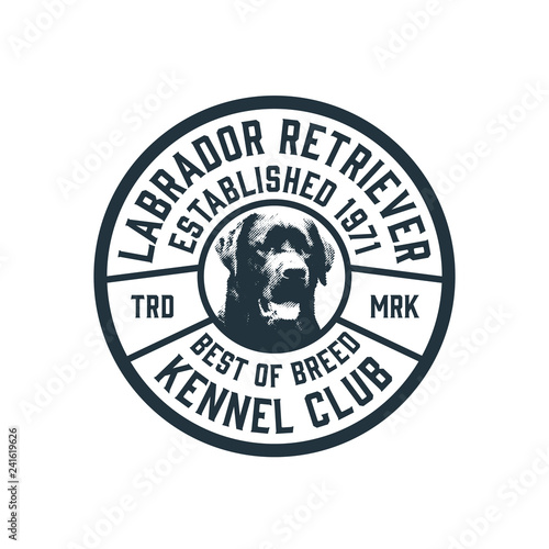 KENNEL CLUB emblem template.  Vector illustration.