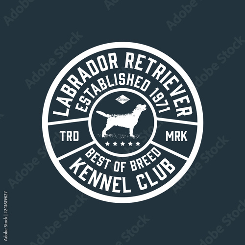 KENNEL CLUB emblem template.  Vector illustration.
