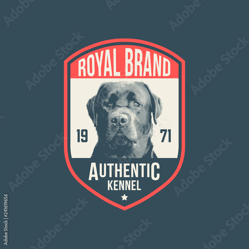 Vintage Dog Logo Badges template. Vector illustration.