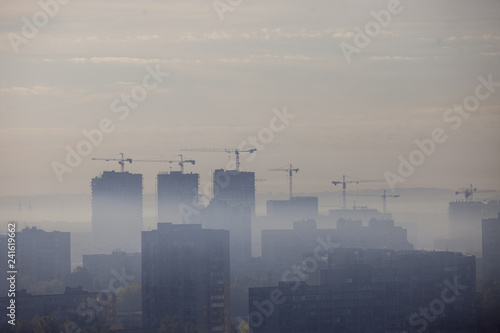 Multi-storey building. Morning panorama of the big city. High-rise buildings © Ulia Koltyrina