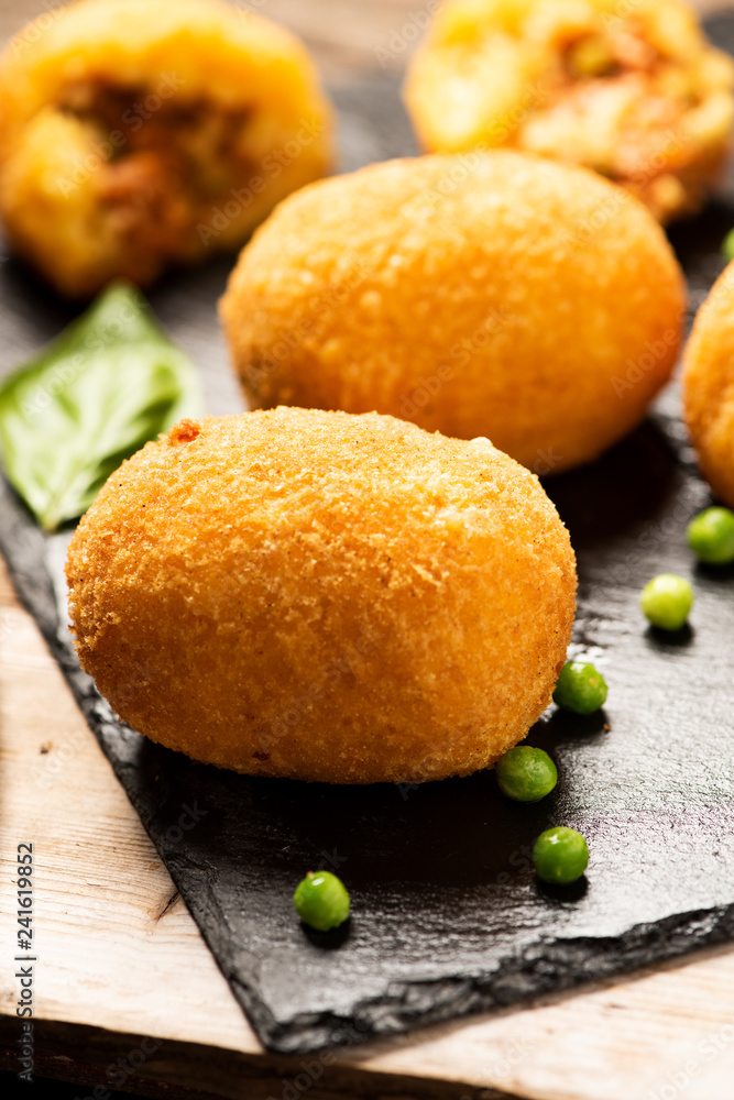 Arancini rice and meat Arancini rice and meat