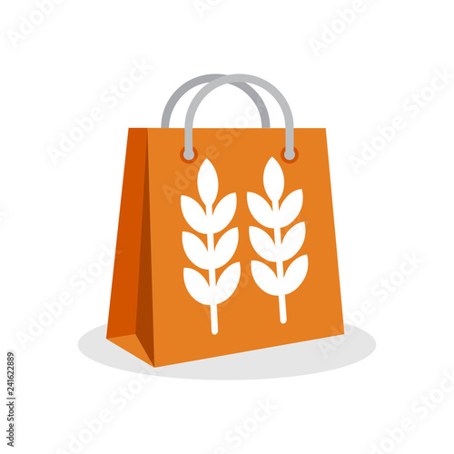 Vector illustration icon with the concept of offering agricultural products