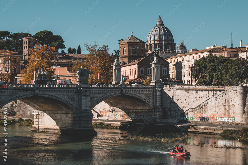 Rome / Italy - November 27 2017: the beautiful city of Rome in the winter