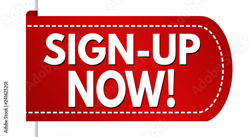 Sign-up now banner design