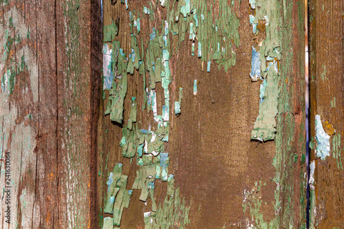 Close up of old wooden texture background with cracks and old paint