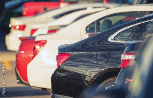 Parking Full of Modern Cars