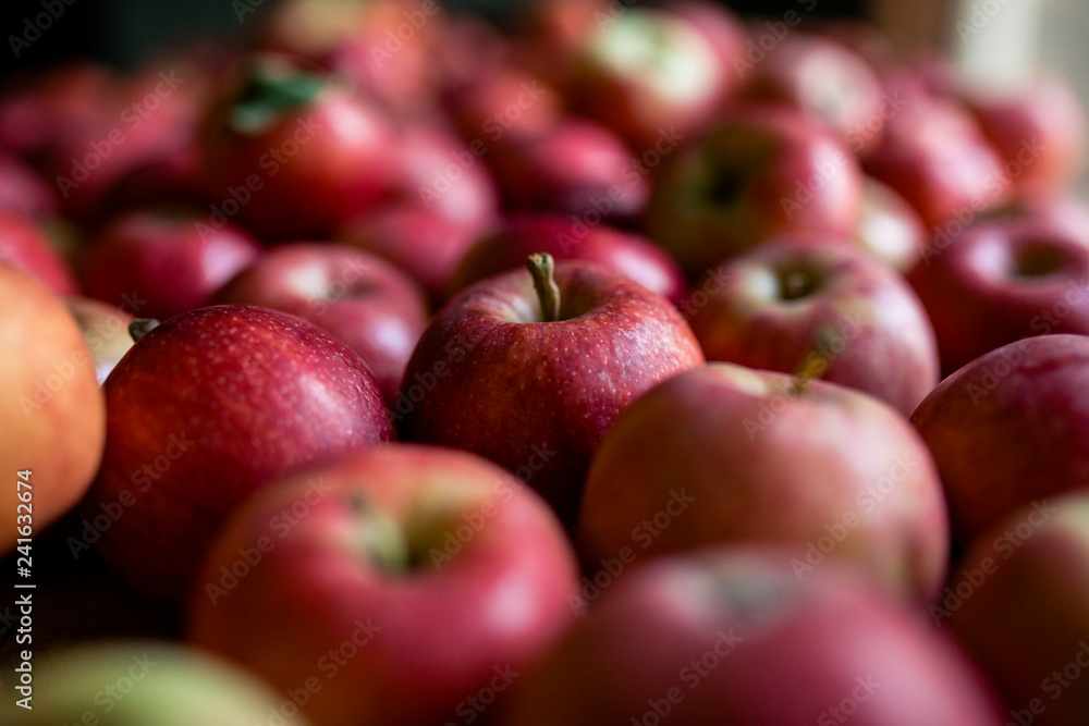 Close-up of fresh red apples at home Close-up of fresh red apples at home