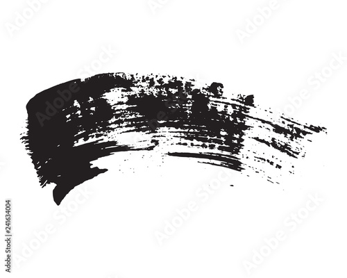 Brush strokes Set hand drawn grunge texture vector illustration isolated on white background
