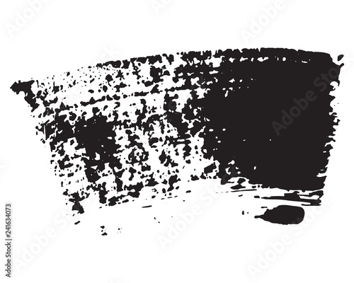 Brush strokes Set hand drawn grunge texture vector illustration isolated on white background