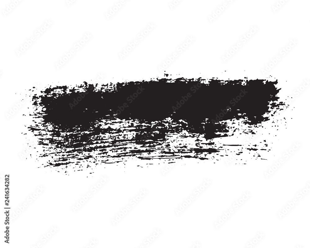Naklejka premium Brush strokes Set hand drawn grunge texture vector illustration isolated on white background