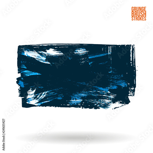 Brush stroke and texture. Grunge vector abstract hand - painted element. Underline and border design.