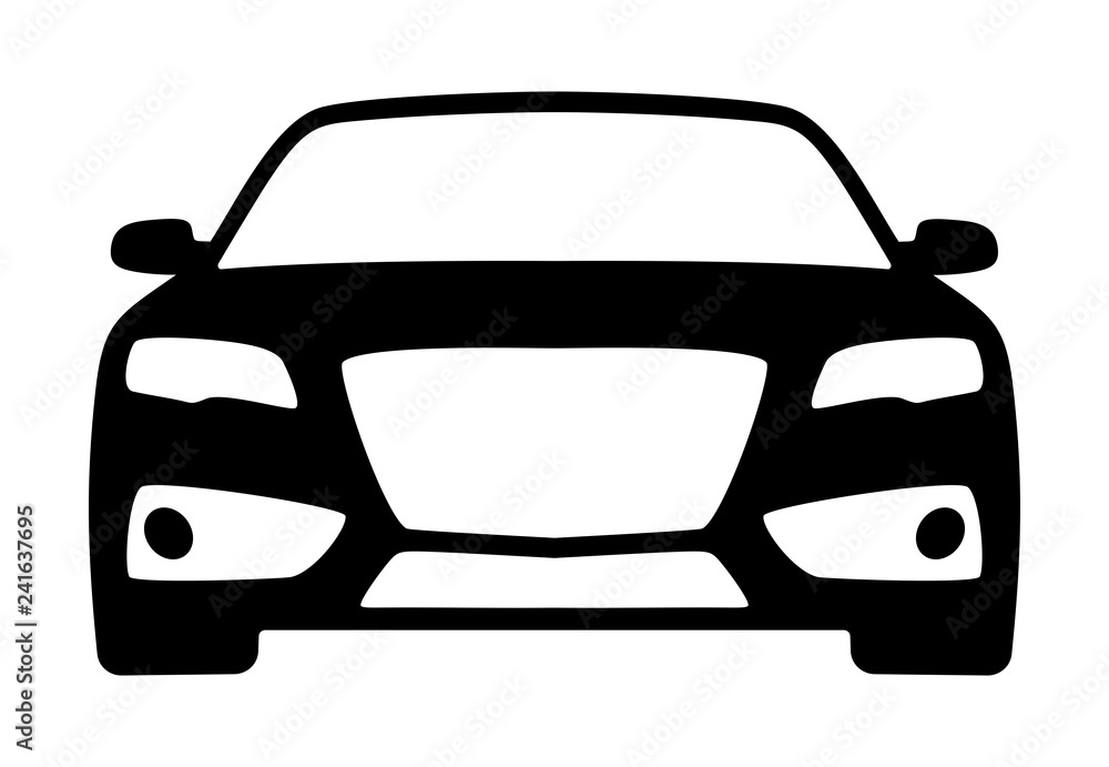 Modern car - flat vector icon