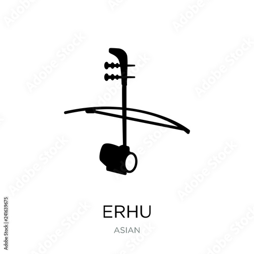 erhu icon vector on white background, erhu trendy filled icons f photo
