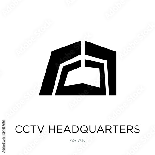 cctv headquarters icon vector on white background, cctv headquar photo