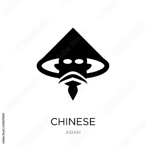 chinese icon vector on white background, chinese trendy filled i