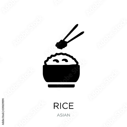 rice icon vector on white background, rice trendy filled icons f