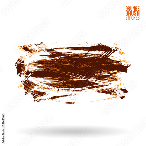 Brush stroke and texture. Grunge vector abstract hand - painted element. Underline and border design.