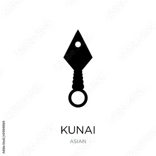 kunai icon vector on white background, kunai trendy filled icons photo