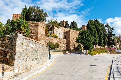 view of Gibralfaro Castle in Malaga, Spain photo