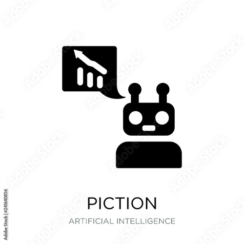 piction icon vector on white background, piction trendy filled i