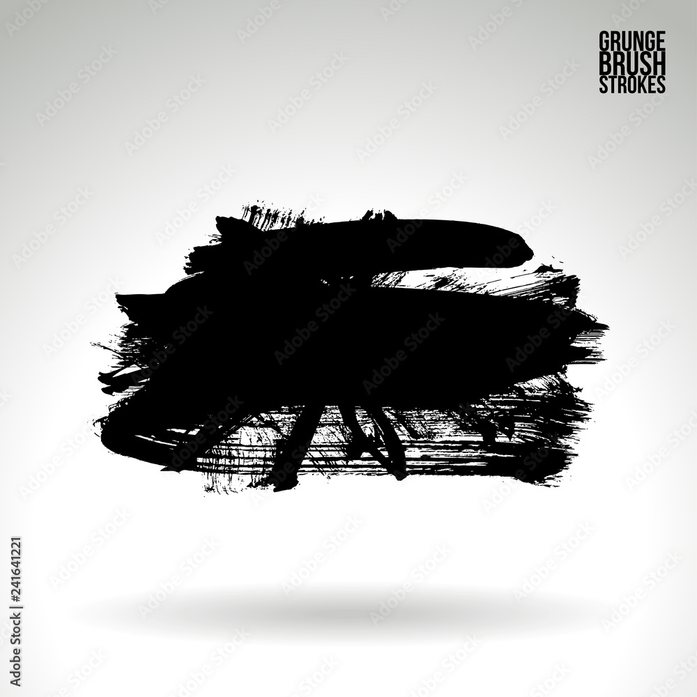 Black brush stroke and texture. Grunge vector abstract hand - painted element. Underline and border design. Black brush stroke and texture. Grunge vector abstract hand - painted element. Underline and border design.