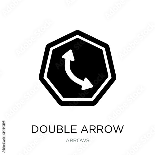double arrow icon vector on white background, double arrow trend